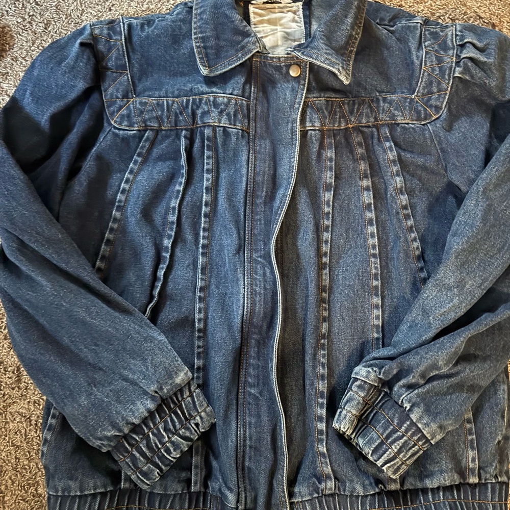 Vintage Gitano pleated Blue Denim Jacket